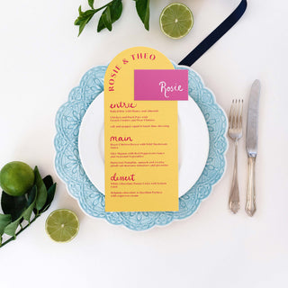 Arch Menu- Colourful Floral Collection