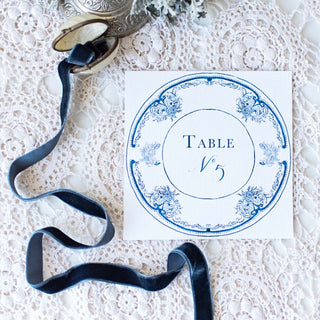 Blue and white chinoiserie Seating Chart