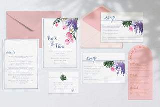 Colourful Florals Save the date
