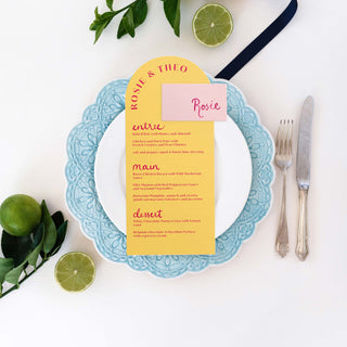 Arch Menu- Colourful Floral Collection
