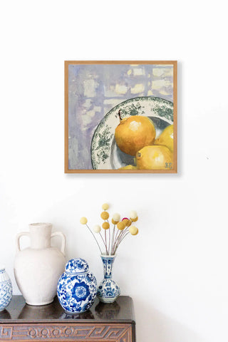 'My soft era' - Lemons in a green bowl still life