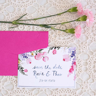 Colourful Florals Save the date