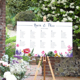 Colourful Florals Seating Chart