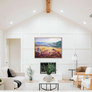 Large textured landscape painting - Room to roam